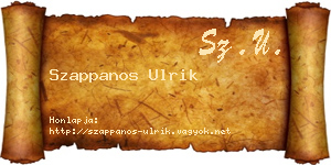 Szappanos Ulrik névjegykártya